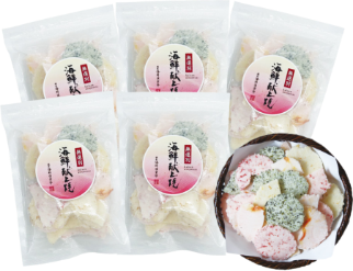 無選別海鮮献上焼5袋おまとめセット：袋詰合せ 100g × 5袋：3,000円（税込）